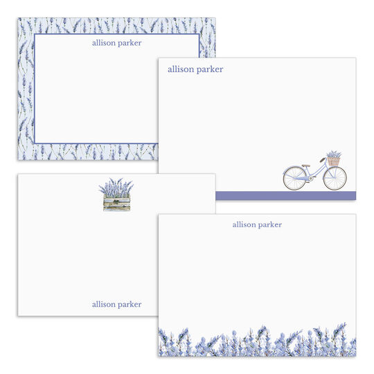 Lovely Lavender Flat Note Card Collection